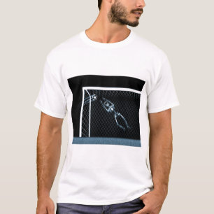 RÖNTGENSTRAHL-SKELETON FUSSBALL-TORMANN-BLAU T-Shirt