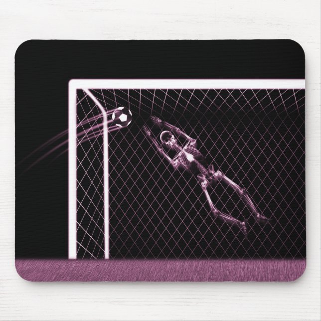 RÖNTGENSTRAHL-SKELETON FUSSBALL-TORMANN-ROSA MOUSEPAD (Vorne)