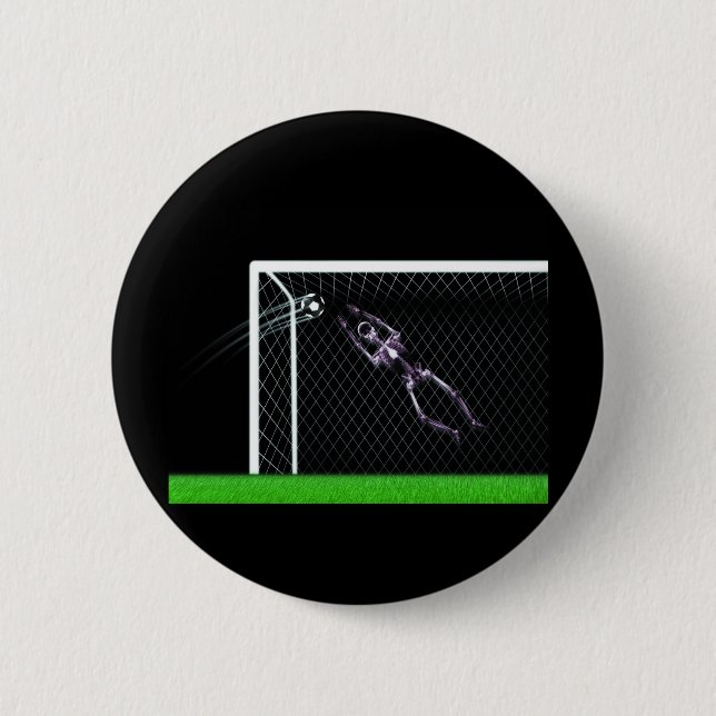 RÖNTGENSTRAHL-SKELETON FUSSBALL-TORMANN-VORLAGE BUTTON (Vorderseite)