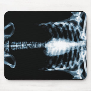 RÖNTGENSTRAHL-SKELETON TORSO-RIPPEN - BLAU MOUSEPAD