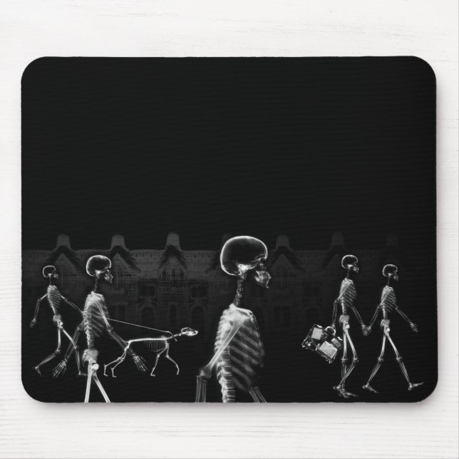 Röntgenstrahl-SkelettemitternachtsStroll Mousepad (Vorne)