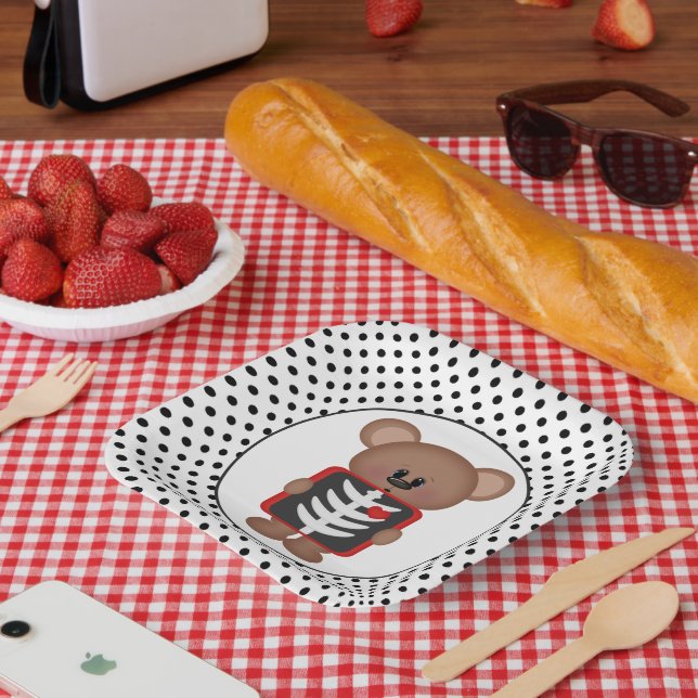 Röntgentechnik-Party Pappteller (Picknick)