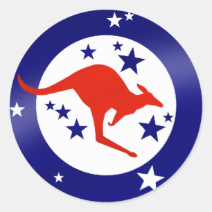 Roo Aufkleber Unze spielt australischen Känguru