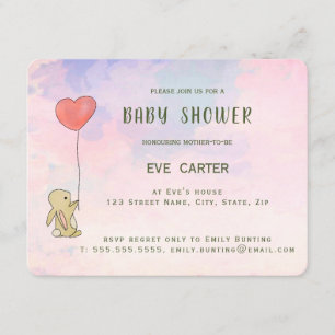 Roo Bunny - Herzballon Einladung