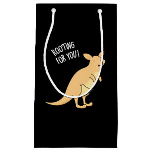 Roo-Ting für Sie Funny Kangaroo Pun Dark BG Kleine Geschenktüte