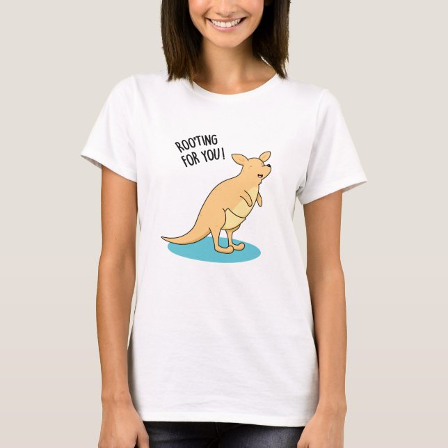 Roo-Ting für Sie Funny Kangaroo Pun T-Shirt (Vorderseite)