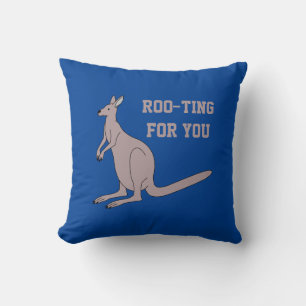 Roo-ting für Sie Niedlich Aussie Funny Kangaroo Pu Kissen