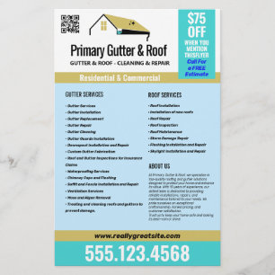Roof and Gutter Services Werbung Flyer