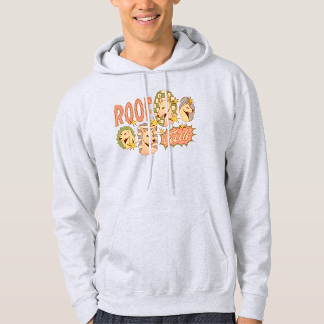 Roof Club / Hunde-Illustrationen Hoodie (Vorderseite)