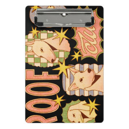 Roof Club / Hunde-Illustrationen Mini Klemmbrett