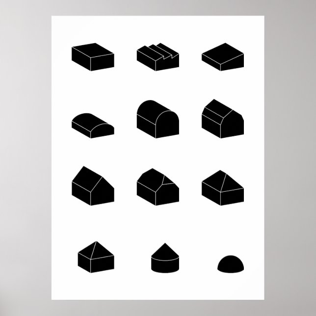 Roof Forms 3D Print Poster (Vorne)