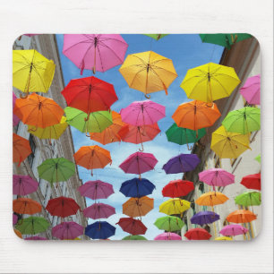 Roof of umbrellas mousepad
