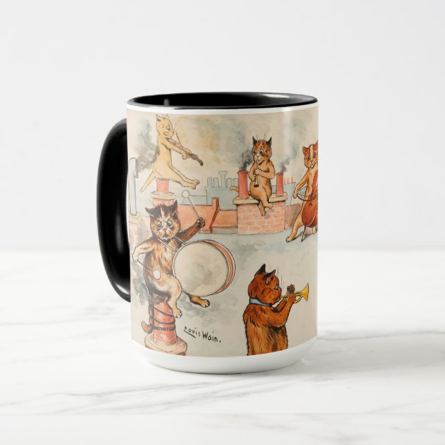 Roof Top Band von Louis Wain Tasse (Vorderseite Links)