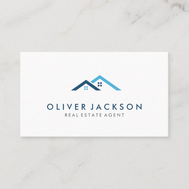 Roof Zuhause Property | Real Anwesen Visitenkarte (Vorderseite)