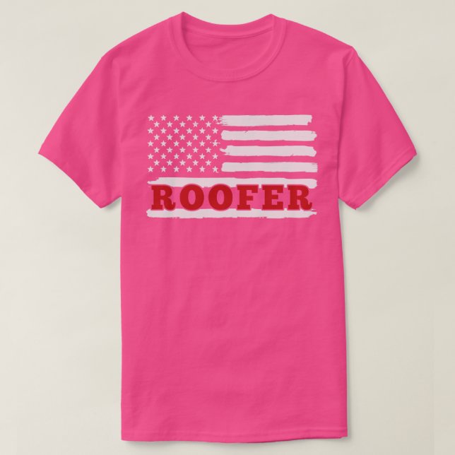 Roofer American Flag 4. Juli T-Shirt (Design vorne)
