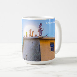 Roofer auf einer Tasse