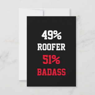 Roofer Badass Card Karte