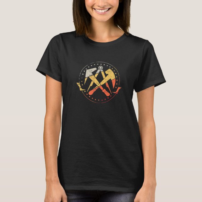 Roofer Carpenter Guild Sign Profession Handwerker  T-Shirt (Vorderseite)