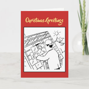 Roofer Christmas Card Feiertagskarte
