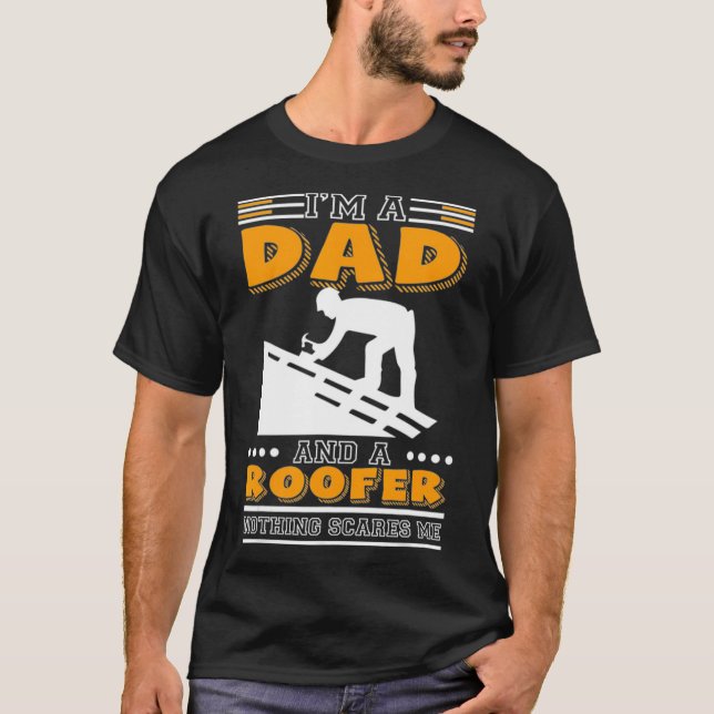 Roofer Construction Honest Working American Fearl T-Shirt (Vorderseite)