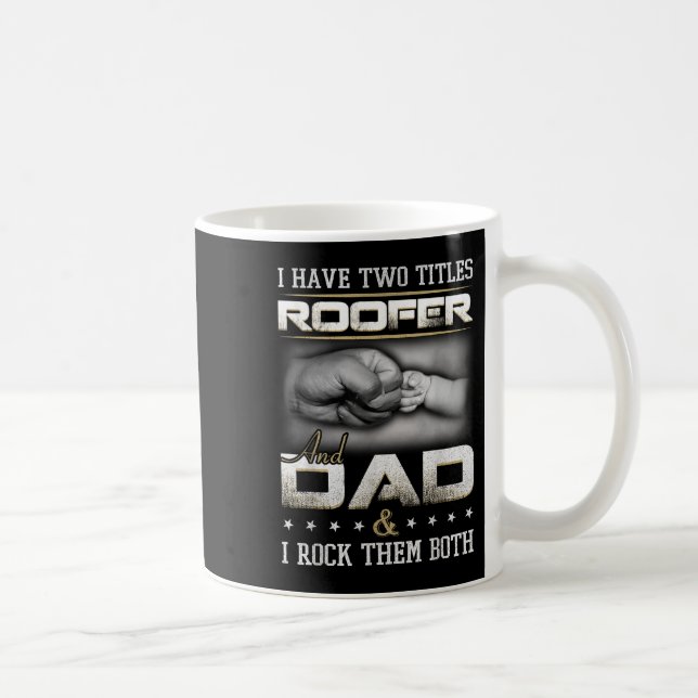 Roofer Dad Quote Design Roofing Apparel  Kaffeetasse (Rechts)