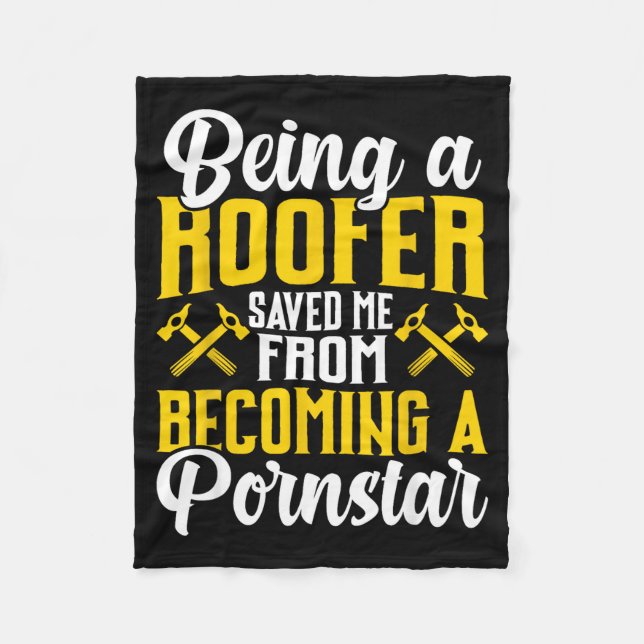 Roofer Funny Roofing Tee For Coworker Novelty  Fleecedecke (Vorderseite)