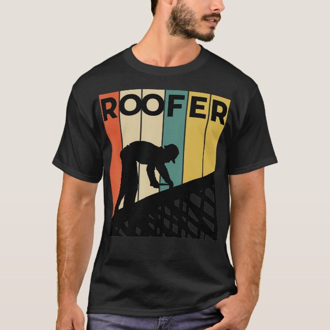 Roofer Retro Style Roofer Jersey  T-Shirt (Vorderseite)