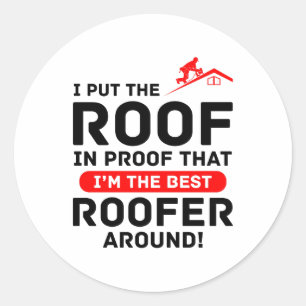 Roofer Spaß - Dachdecker Pro Pride Runder Aufkleber