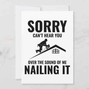 Roofer Spaß - Nailing It - Dach Feiertagskarte