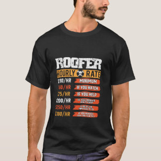 Roofer-Stundenlohnarbeiter fliegen im Gesicht T-Shirt