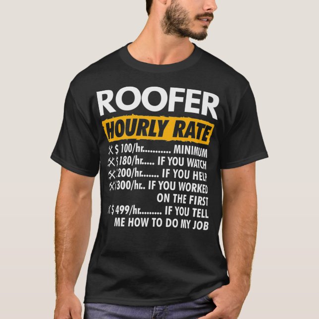Roofer Stundenpreis Funny Dofing Stundenpreis Prem T-Shirt (Vorderseite)