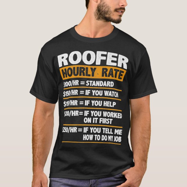 Roofer Stundenpreis Funny Gift Roofer Premium T-Shirt (Vorderseite)
