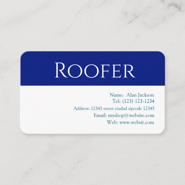 Roofer Visitenkarte (Vorderseite)