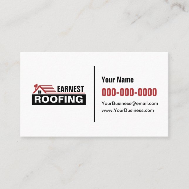 Roofing Business Cards Visitenkarte (Vorderseite)