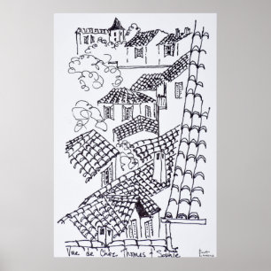 Roofops von Marseille, Frankreich Poster