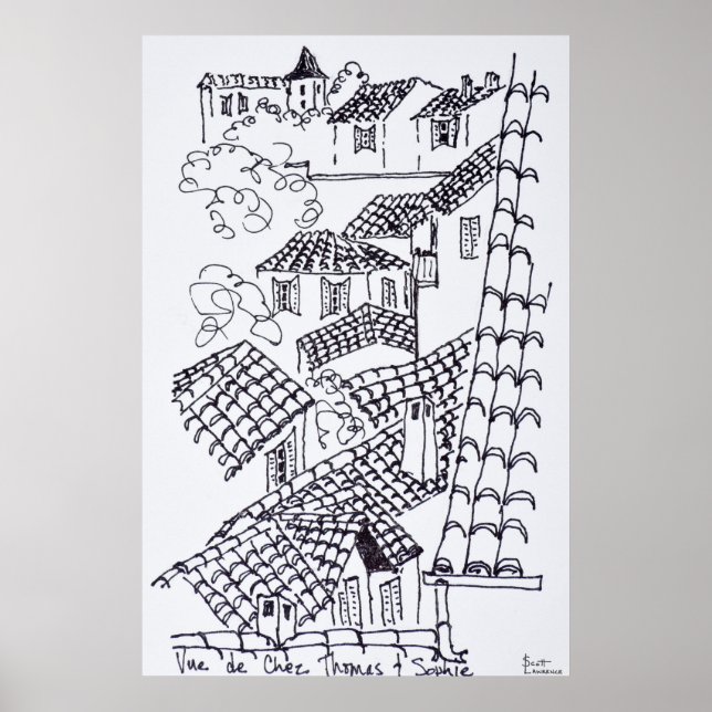 Roofops von Marseille, Frankreich Poster (Vorne)