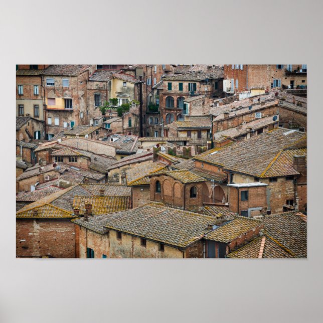 Roofs in Siena-Plakatdruck Poster (Vorne)