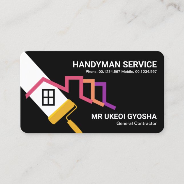 Rooftop mit Pinselstrich Visitenkarte (Vorderseite)