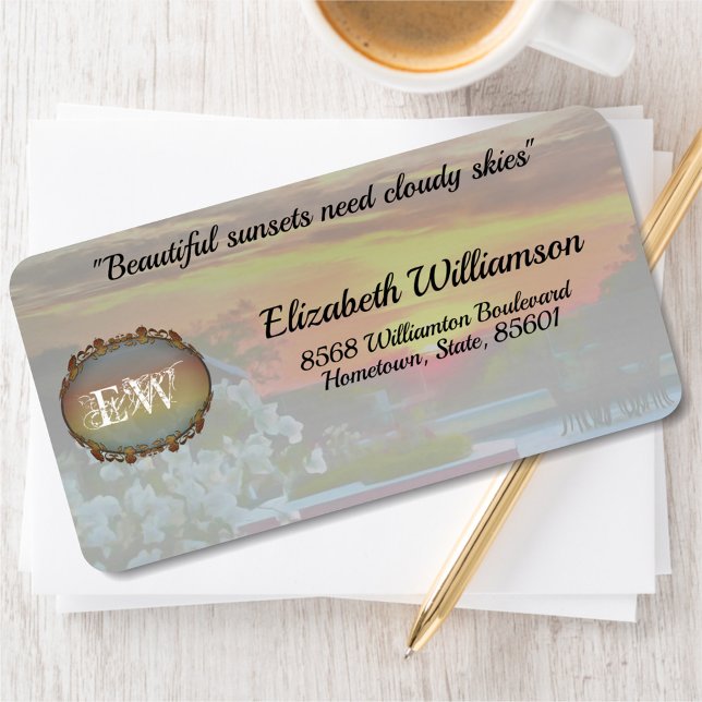 Rooftop Sunset 2295 Adresse Adressaufkleber (Von Creator hochgeladen)