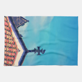 Rooftop Visitors : Funchal, Madeira (Portugal) Geschirrtuch