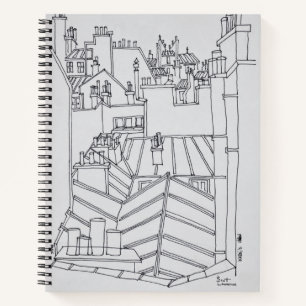 Rooftops in Paris, Frankreich Notizbuch