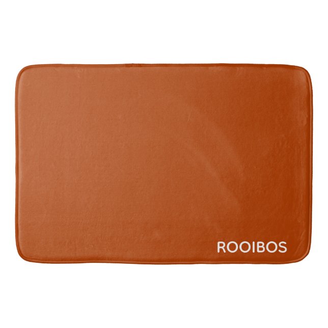 Rooibos roter brauner Name Badematte (Vorderseite)