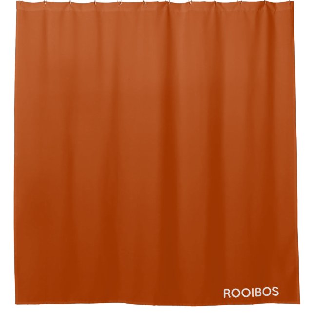 Rooibos roter brauner Name Duschvorhang (Vorderseite)