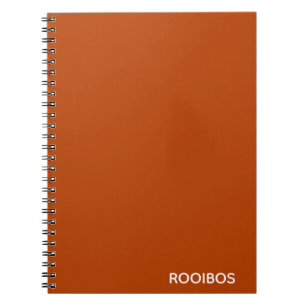 Rooibos roter brauner Name Notizblock