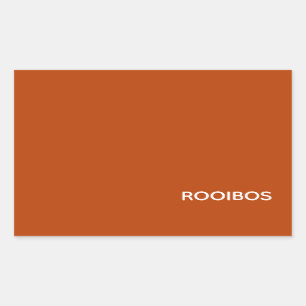 Rooibos roter brauner Name Rechteckiger Aufkleber
