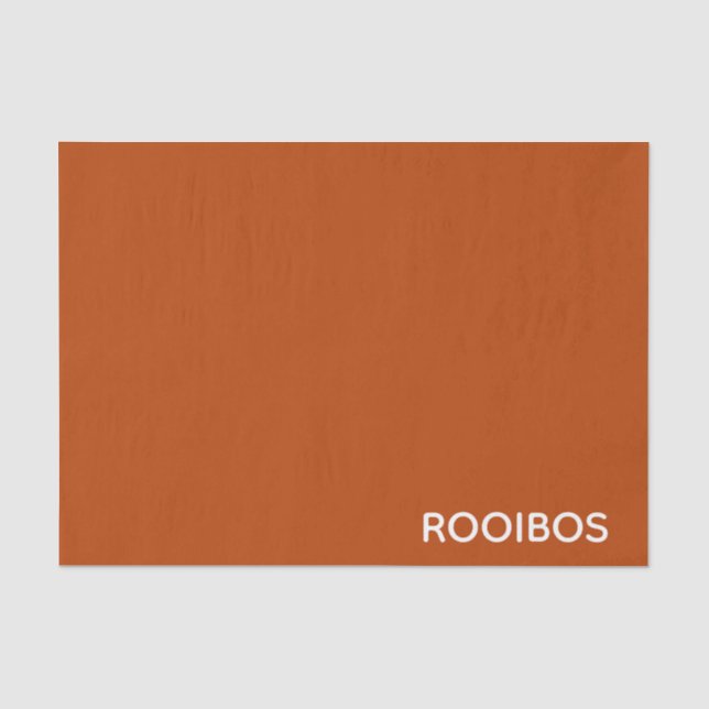 Rooibos roter brauner Name Seidenpapier (Vorderseite)