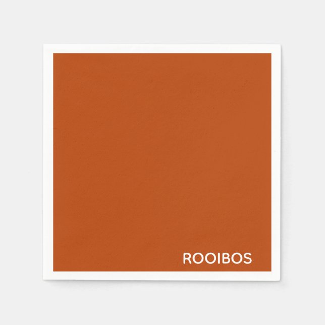 Rooibos roter brauner Name Serviette (Vorderseite)