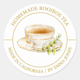 Rooibos Tea Modernes Label Runder Aufkleber