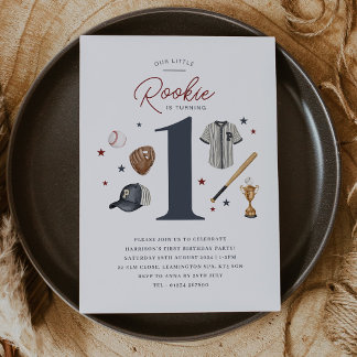 Rookie 1. Geburtstag - 1 Einladung