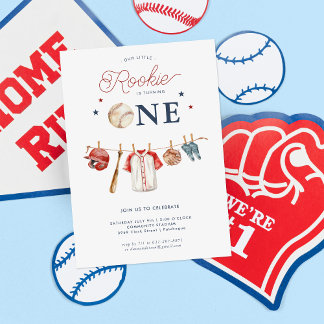 Rookie 1. Geburtstag | Baseball Birthday Einladung